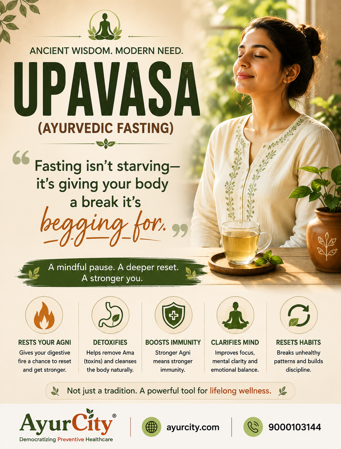 Upavasa: Why Ayurvedic Fasting Isn't About Starving Yourself — slide 1